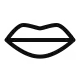 Cold sores on lips icon